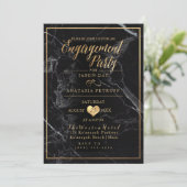 Invitation PixDezines Engagement Party Marbre/Faux Gold (Debout devant)