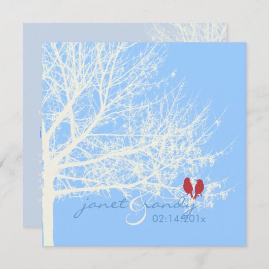 Invitation PixDezines, enneigement/hiver/do-it-yourself coule (Devant / Derrière)