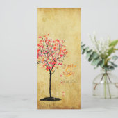 Invitation PixDezines érable vintage/rose+orange (Debout devant)