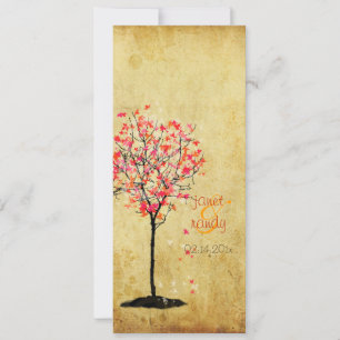 Invitation PixDezines érable vintage/rose+orange