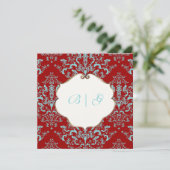 Invitation PixDezines Étienne Damask, fond personnalisable (Debout devant)