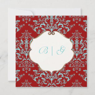 Invitation PixDezines Étienne Damask, fond personnalisable