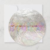 Invitation PixDezines étoiles psychédéliques/néon/bat mitzvah (Devant)