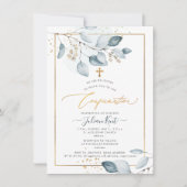Invitation PixDezines Eucalyptus Blue Gommier Confirmation (Devant)