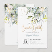 Invitation PixDezines Eucalyptus Gommier Bleu Brunch+Bubbly (Devant / Derrière)