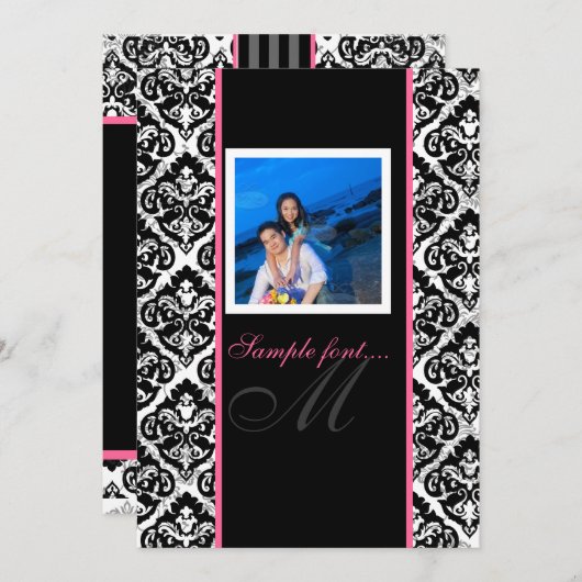 Invitation PixDezines événement do-it-yourself.. monogramme o (Devant / Derrière)