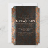 Invitation PixDezines faux foil/tunis damas bar-mitsva (Dos)