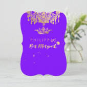 Invitation PixDezines Faux Gold/Chandelier/Couronne/do-it-you (Debout devant)