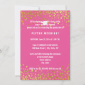 Invitation PixDezines Faux Gold Confetti Graduation (Dos)
