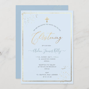 Invitation PixDezines Faux Gold DO-IT-YOURSELF le Christening