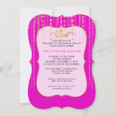 Invitation PixDezines Faux Gold Hearts Chaînes/Couronne/DIYco (Dos)