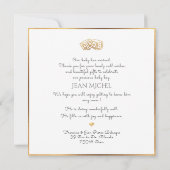 Invitation PixDezines Faux Gold Monogram Merci (Dos)