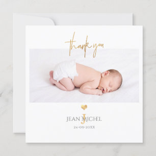 Invitation PixDezines Faux Gold Monogram Merci