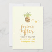Invitation PixDezines Faux Gold Pineapple Mariage (Devant)