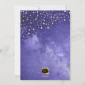 Invitation PixDezines Faux Gold+Silver, sur la lune (Dos)