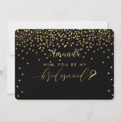 Invitation PixDezines Faux Gold Vous Serez..Bridesmaid (Devant)