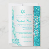 Invitation PixDezines faux paillettes eifflel/Bat Mitzvah (Dos)