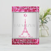 Invitation PixDezines faux parties scintillant eifflel/Bat mi (Debout devant)