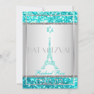 Invitation PixDezines faux parties scintillant eifflel/Bat mi
