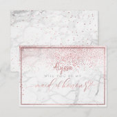 Invitation PixDezines Faux Rose Gold sera-t-il fait pour vous (Devant / Derrière)