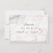 Invitation PixDezines Faux Rose Gold sera-t-il l'honneur ? (Devant)