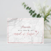 Invitation PixDezines Faux Rose Gold sera-t-il l'honneur ? (Debout devant)