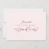 Invitation PixDezines Faux Rose Gold sera-t-il..Matron (Devant)