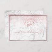 Invitation PixDezines Faux Rose Gold sera-tu Matron ? (Devant / Derrière)