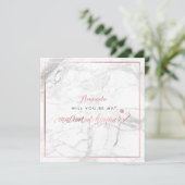 Invitation PixDezines Faux Rose Gold Vous Matron d'honneur (Debout devant)
