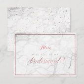 Invitation PixDezines Faux Rose Gold Vous Serez..Bridesmaid (Devant / Derrière)