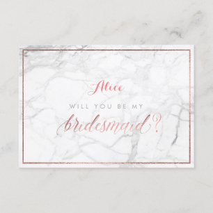Invitation PixDezines Faux Rose Gold Vous Serez..Bridesmaid