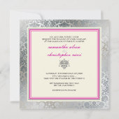 Invitation PixDezines FAUX SILVER DESIREE DAMASK/DO-IT-YOURSE (Dos)