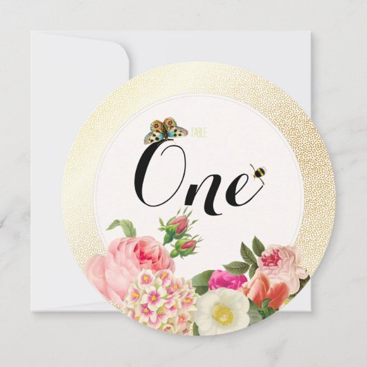 Invitation PixDezines faux spectres or/numéros de table (Dos)