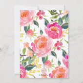 Invitation PixDezines Fête de l'mariée Aquarelle Été (Dos)