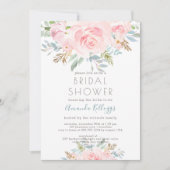 Invitation PixDezines Fête des mariées Aquarelle Peonies Invi (Devant)