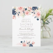 Invitation PixDezines Fête des mariées aquarelle Roses de mar (Debout devant)