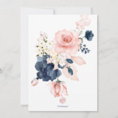 Invitation PixDezines Fête des mariées aquarelle Roses de mar (Dos)