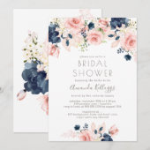 Invitation PixDezines Fête des mariées aquarelle Roses de mar (Devant / Derrière)