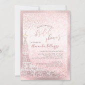 Invitation PixDezines Fête des mariées Blush Pink Gown (Devant)