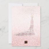 Invitation PixDezines Fête des mariées Blush Pink Gown (Dos)