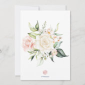 Invitation PixDezines Fête des mariées H2 Blush Cream Roses (Dos)