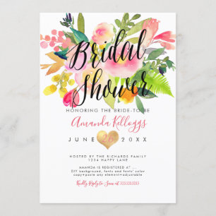 Invitation PixDezines Fête des mariées Ressort Floral