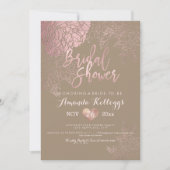 Invitation PixDezines Fête des mariées/Rose/ROSE OR/Faux Foil (Devant)