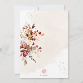 Invitation PixDezines Feuillage d'automne Baptême aquarelle r (Dos)