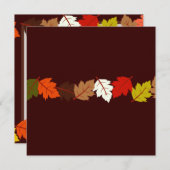 Invitation PixDezines feuilles d'automne/événements do-it-you (Devant / Derrière)