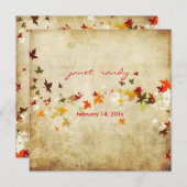 Invitation PixDezines Feuilles/mariages de automne d'érable V (Devant / Derrière)