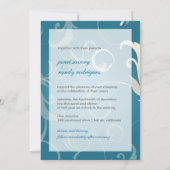 Invitation PixDezines Feuilles ornementaux + frissons (Dos)