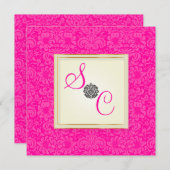 Invitation PixDezines Fidora Damask Vintage (Devant / Derrière)