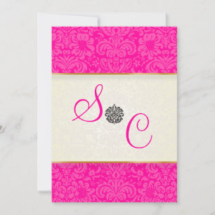 Invitation PixDezines Fidora Damask Vintage