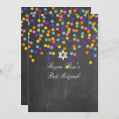 Invitation PixDezines fiesta+tchalkboard/bat mitzvah (Devant / Derrière)